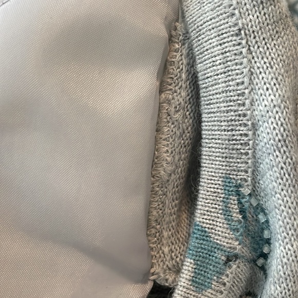 Vintage 90s Alfred Dunner Longsleeve Floral Sweater Top with Beads Size Small - Picture 8 of 12